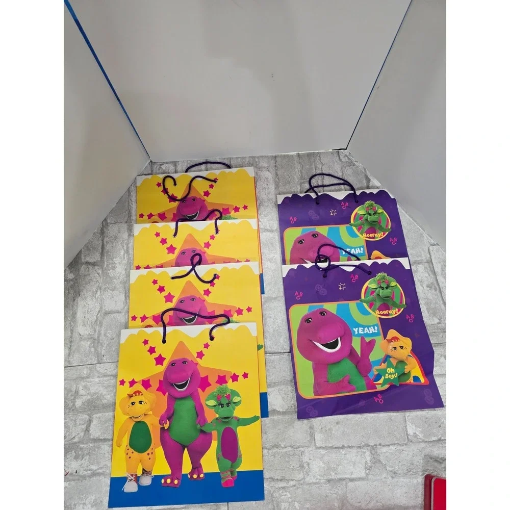 Vintage New Barney Baby Pop Gift Bags 13x12